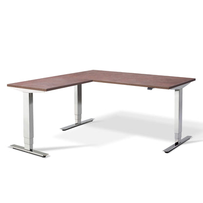 Lavoro Advance Chrome Electric Standing Corner Desk