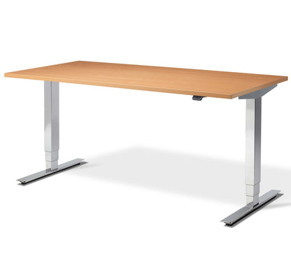 Lavoro Advance Chrome Electric Standing Corner Desk