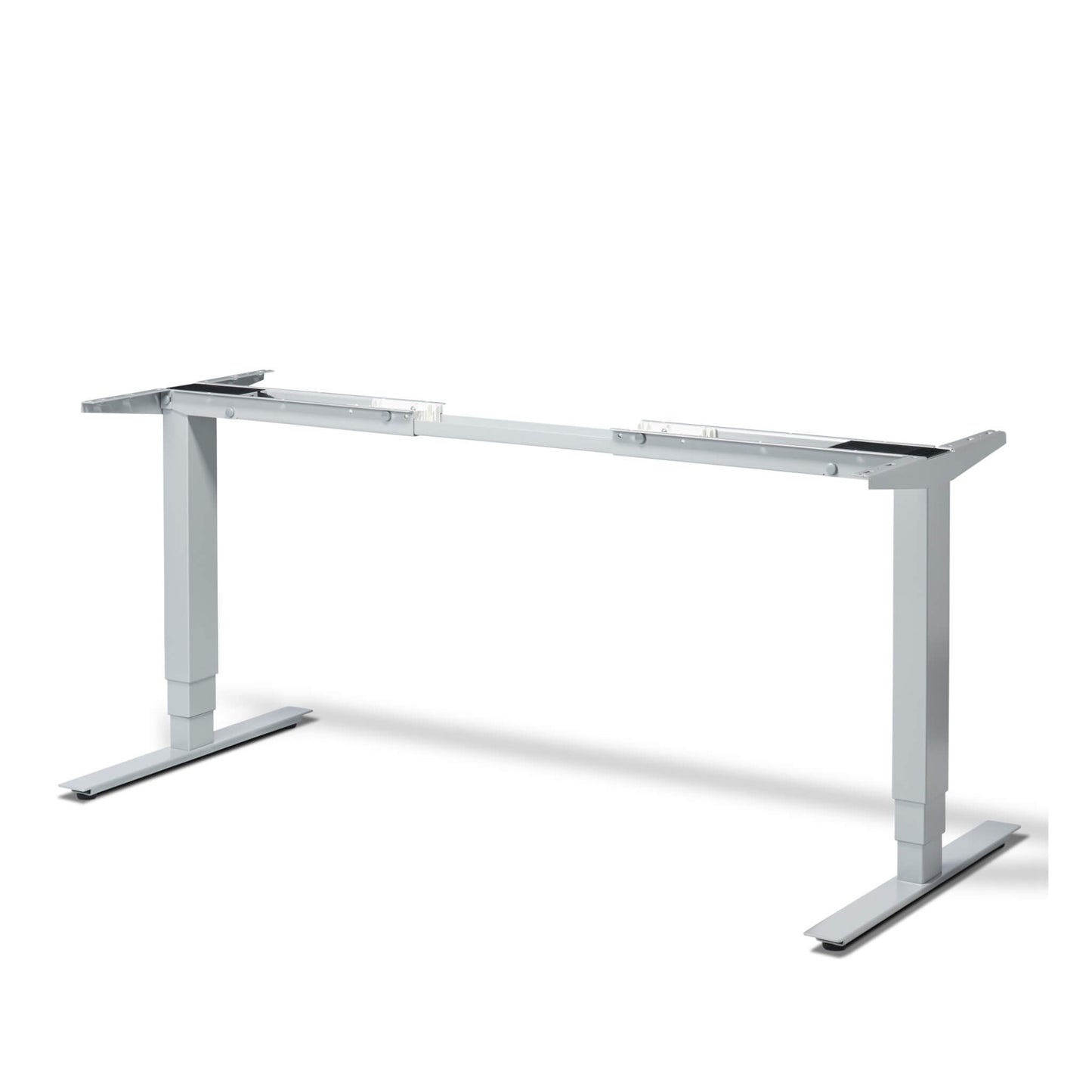 Elevate electric height adjustable standing desk silver frame from Livewell Furniture at www.livewellfurniture.co.uk