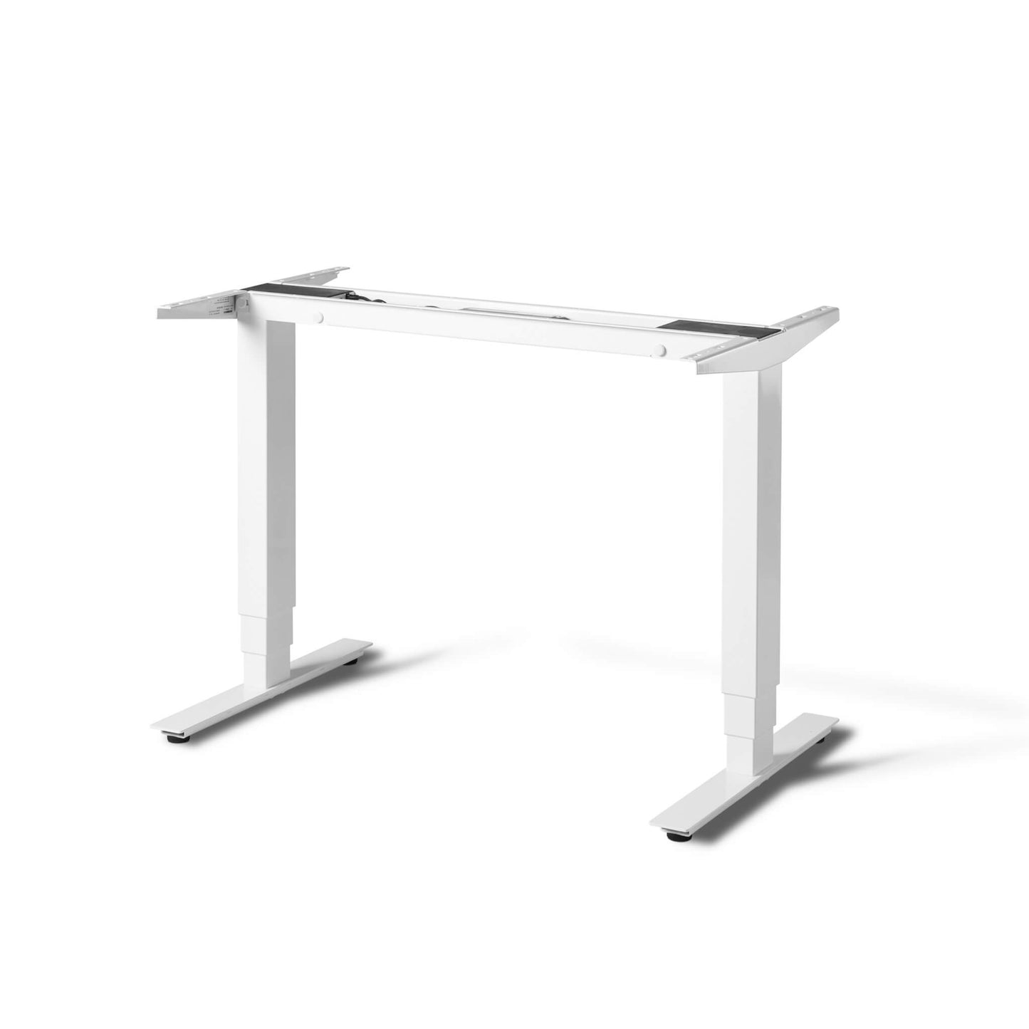 Elevate Mini electric height adjustable standing desk white frame from Livewell Furniture at www.livewellfurniture.co.uk