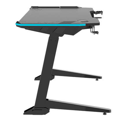 GX1 electric height adjustable standing gaming desk left side view from Livewell Furniture at www.livewellfurniture.co.uk