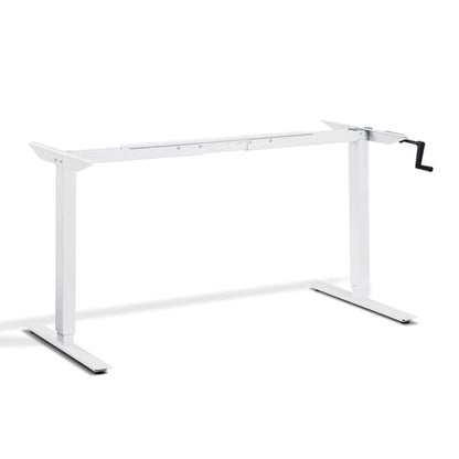    Kinetic height adjustable standing desk frame in white from Livewell Furniture at www.livewellfurniture.co.uk