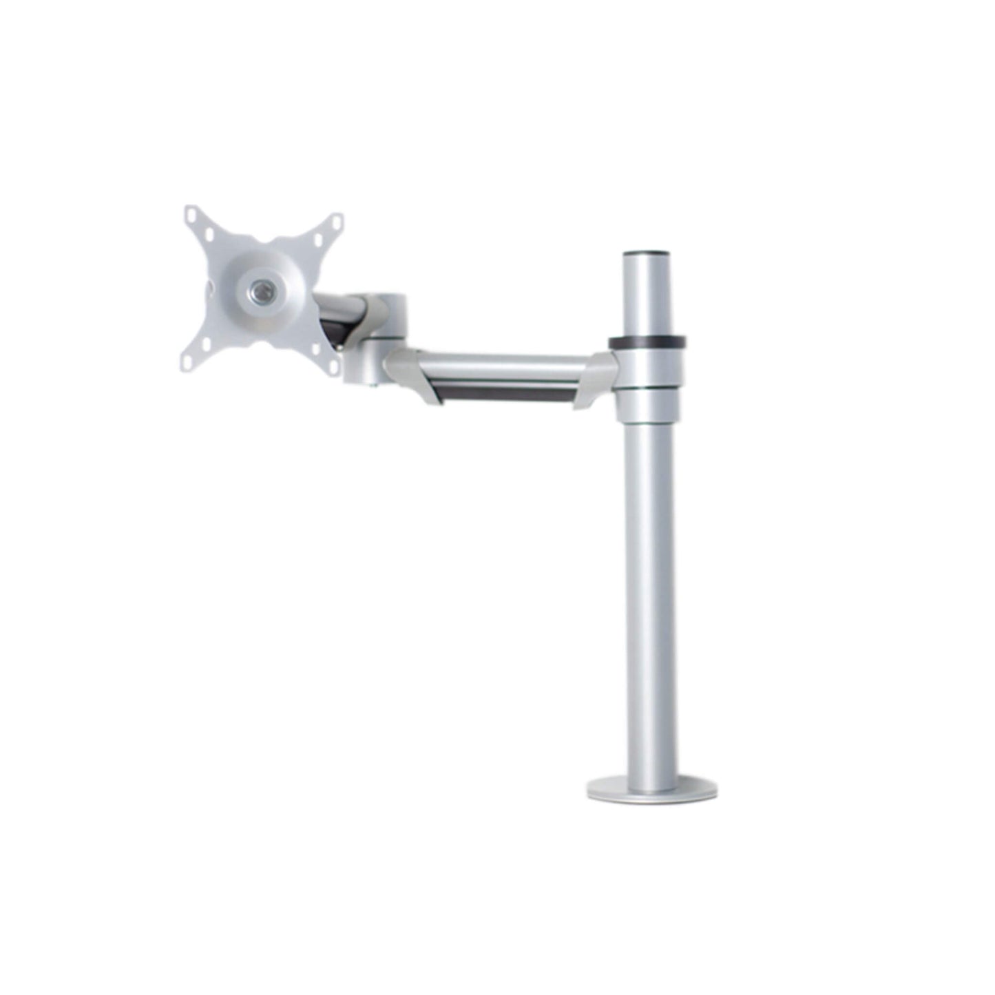 Silver single monitor arm from Livewell Furniture at www.livewellfurniture.co.uk