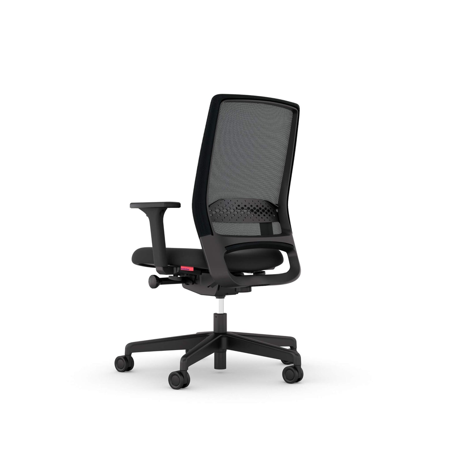 Viasit Kickster swivel chair in black back view from Livewell Furniture at www.livewellfurniture.co.uk