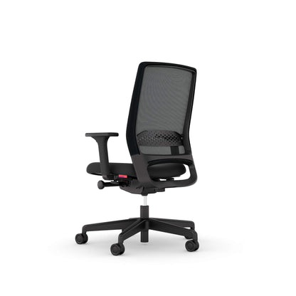 Viasit Kickster swivel chair in black back view from Livewell Furniture at www.livewellfurniture.co.uk